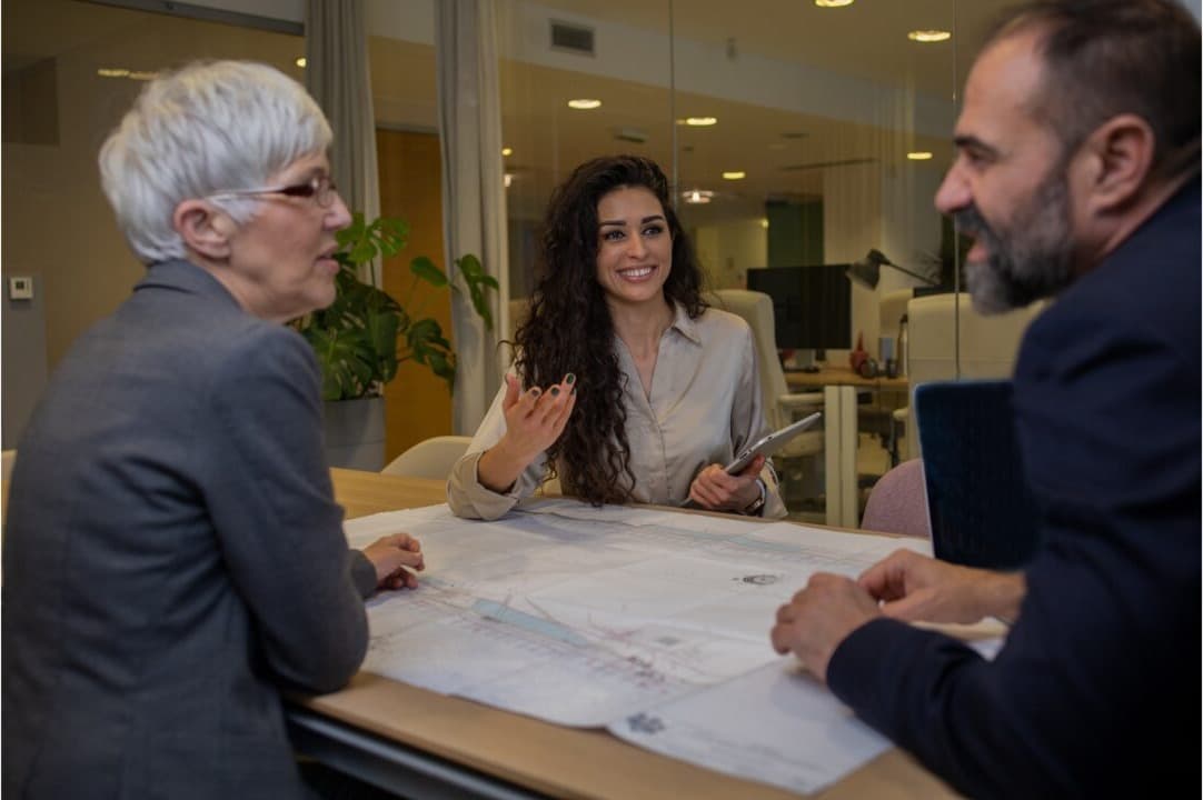 Members of the Lee Care Services team together during a meeting